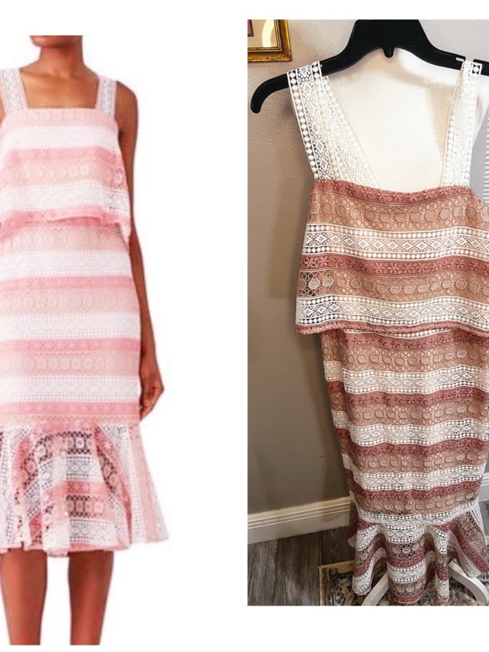 Shoshanna Kiaora Dunham Fit Flare
Eyelet Lace Pink Stripe Dress Sz 6 - Picture 2 of 16